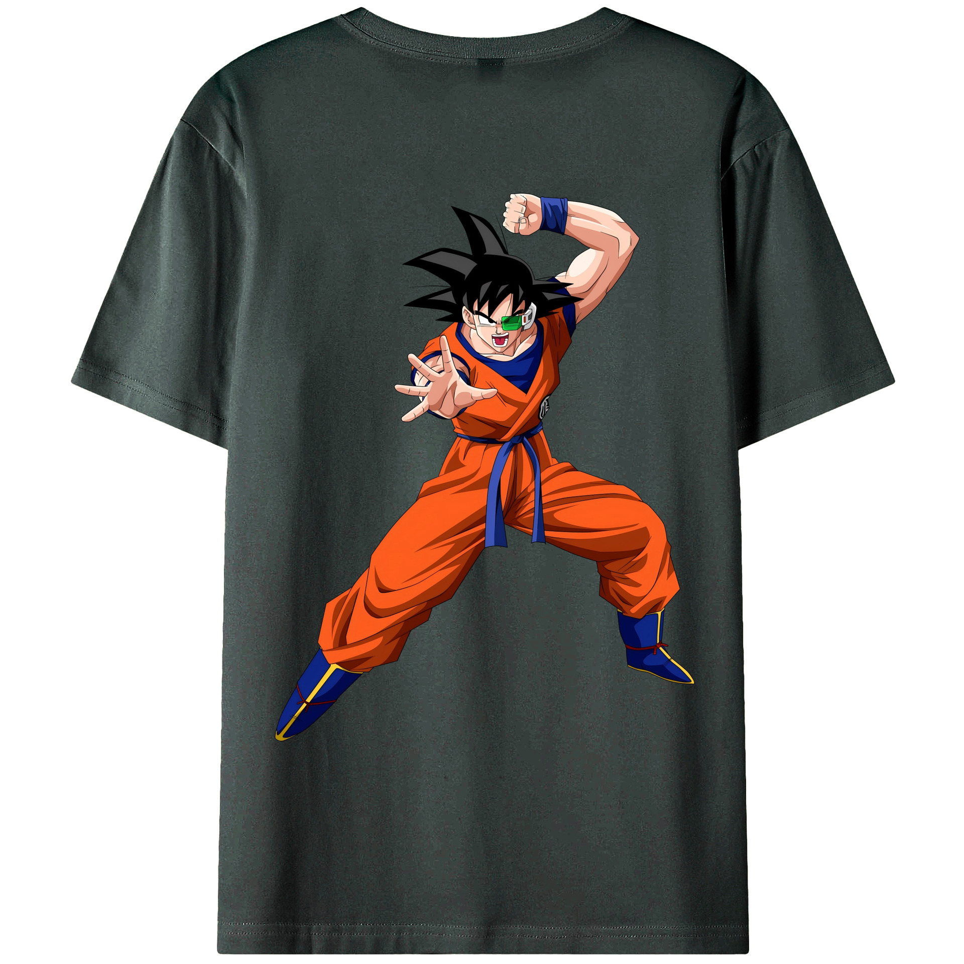 （画像用） ドラゴンボール 孫悟空（そん ごくう）Son Goku カカロット DRAGON BALL Kakarotto 綿100％ メンズ半袖Tシャツ（バックプリント） 通気性